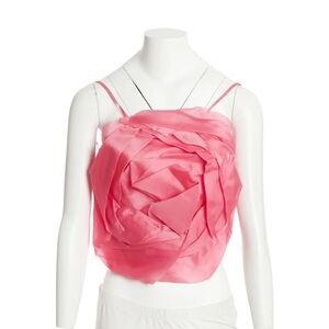 Cult Gaia Vibrant Pink Silk Top